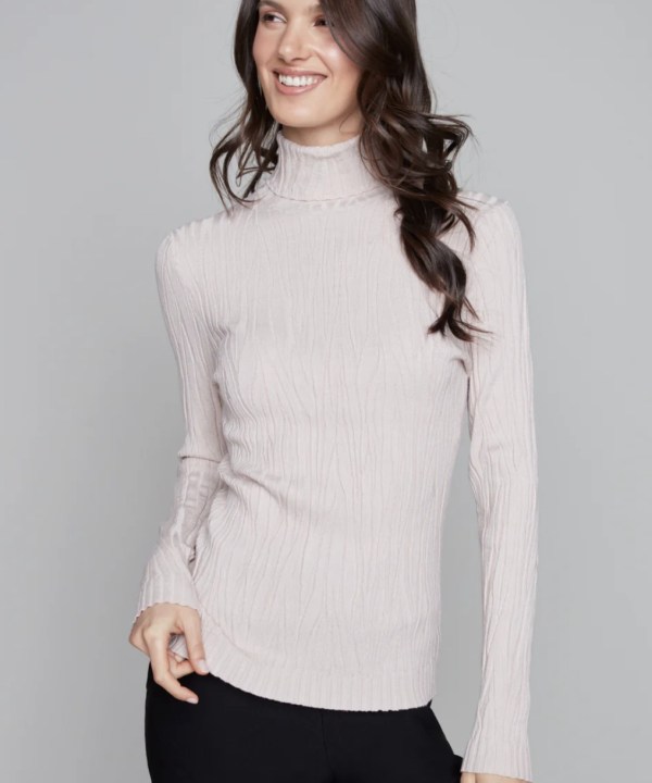 Alternative view of Jacquard Stretch Turtleneck